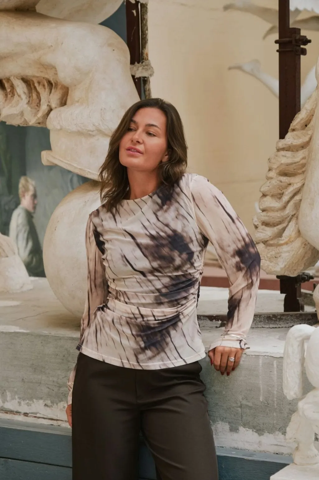 Lenida Faded Mesh Blouse 167053