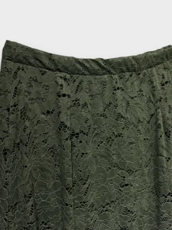 Long Flower Lace Skirt _-W_