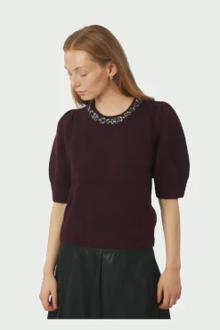 Maia Stone Knit Blouse 162914