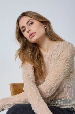 Marcycc Mesh O-Blouse 43043