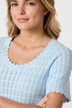 Meiko Solid Knit Blouse 164706