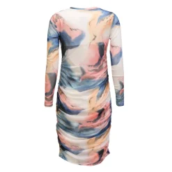 Mesh Ls Long Dress 22219