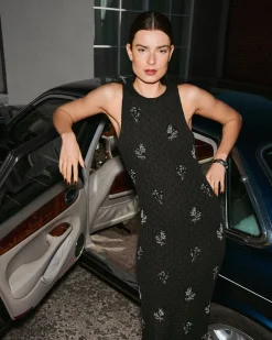 Mschaudrey Sl Dress Emb 19467