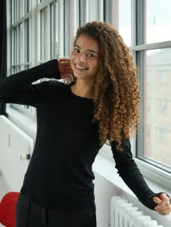 Nella Fine Rib Blouse 167271