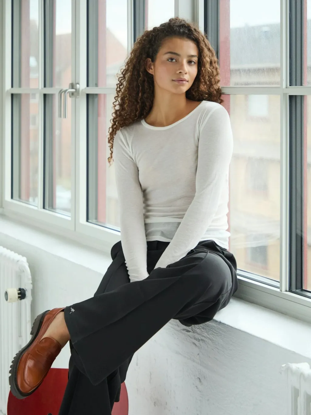 Nella Fine Rib Blouse 167271