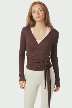 Nia Jersey Wrap Blouse 165501