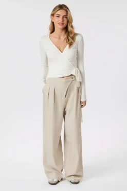 Nia Jersey Wrap Blouse 165501