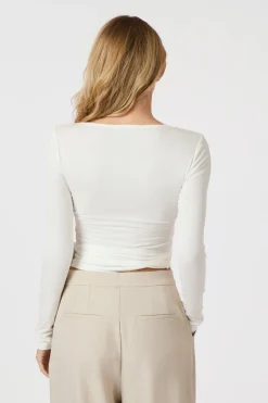 Nia Jersey Wrap Blouse 165501