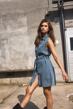 Nmalvi S/L Short Tie Dress Bs023Mb