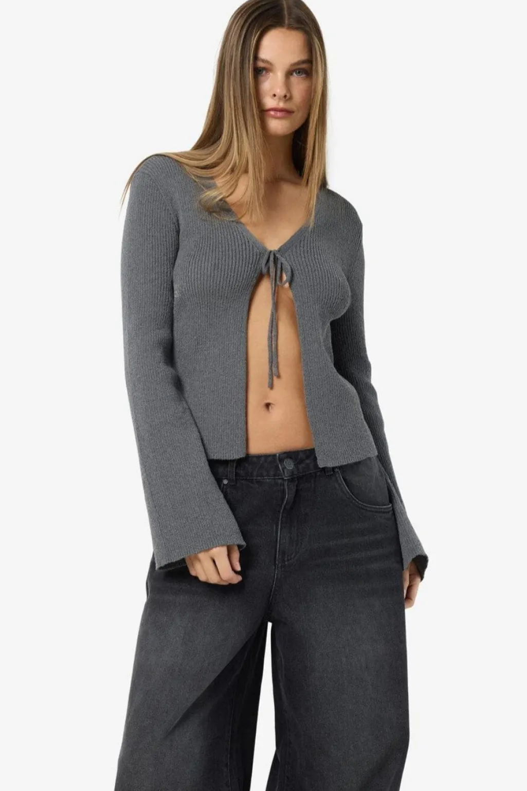 Nmaylin L/S Tie Knit Cardigan Dd