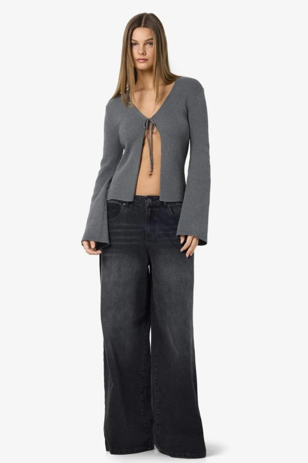 Nmaylin L/S Tie Knit Cardigan Dd