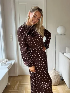 Nmbambi L/S Satin Highneck Top