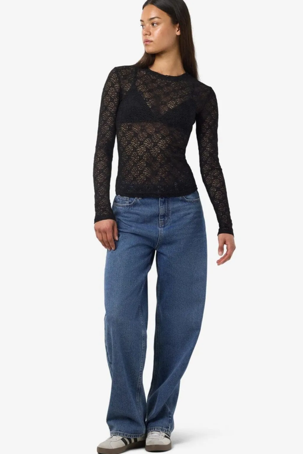 Nmjudith L/S Lace Top