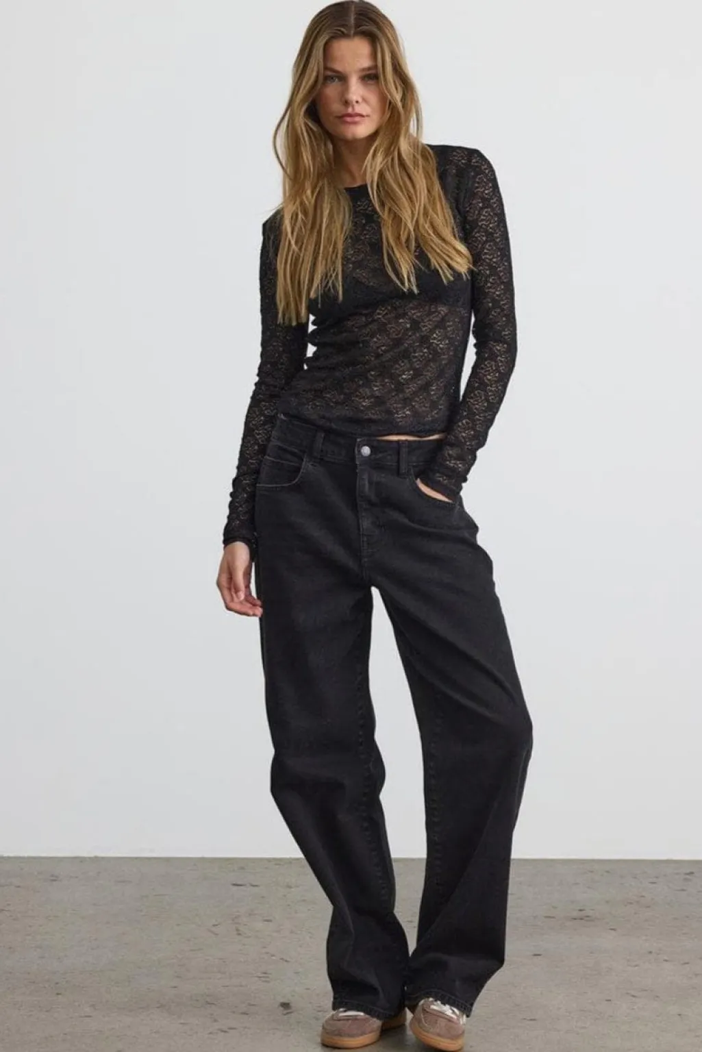 Nmjudith L/S Lace Top