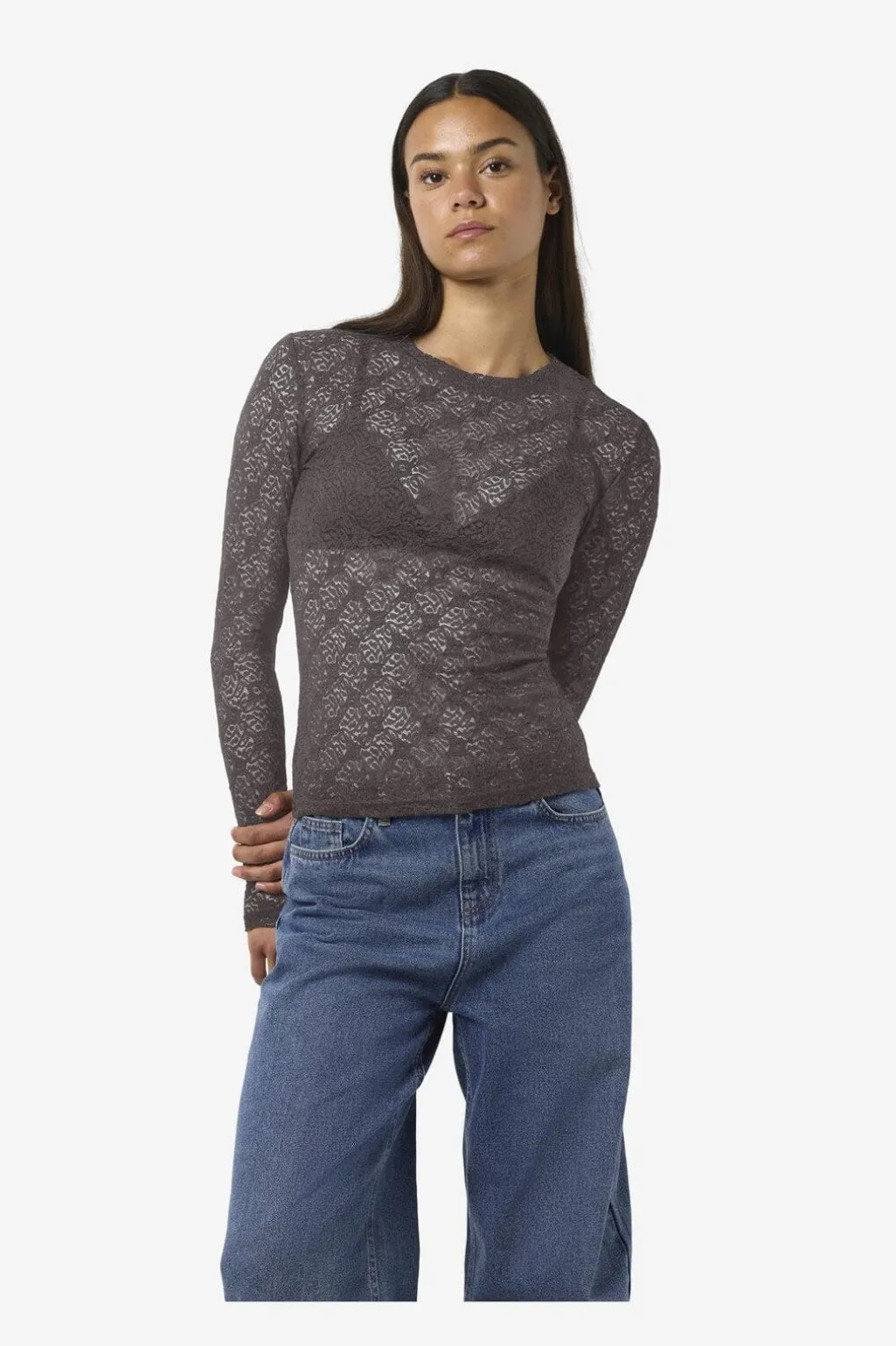 Nmjudith L/S Lace Top