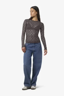 Nmjudith L/S Lace Top