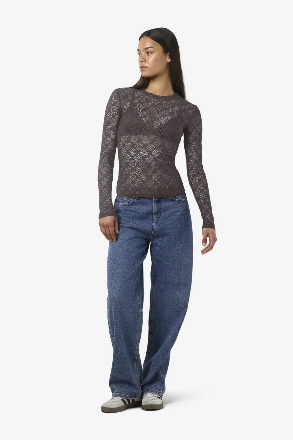 Nmjudith L/S Lace Top