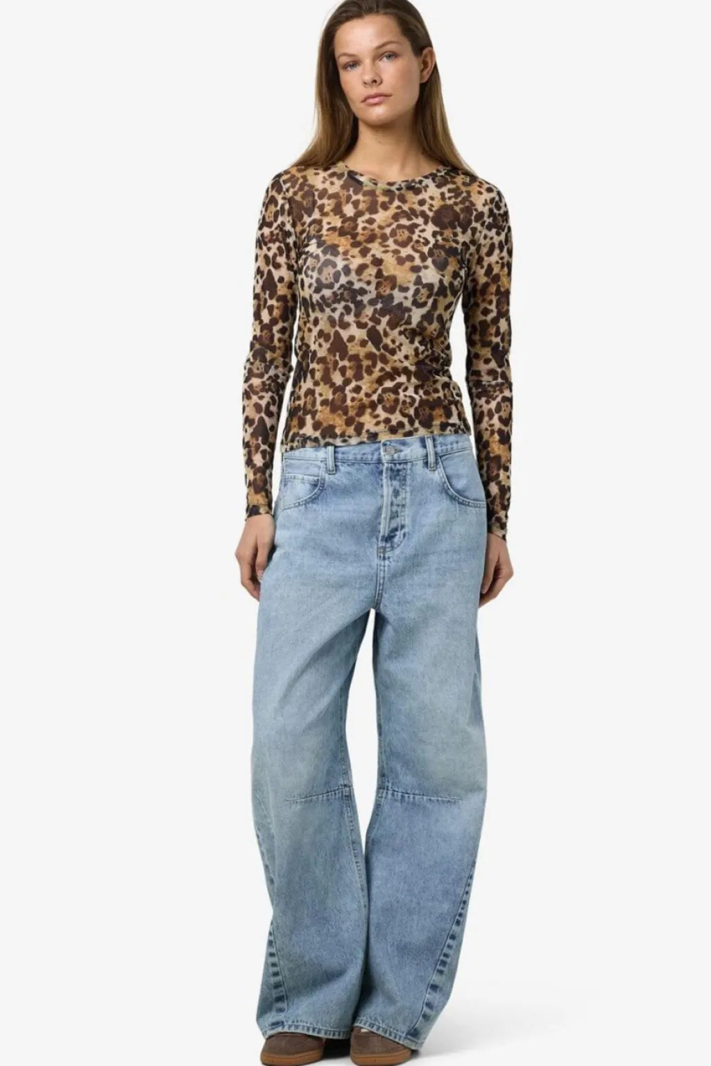 Nmjudith L/S Mesh Top Bg Fwd