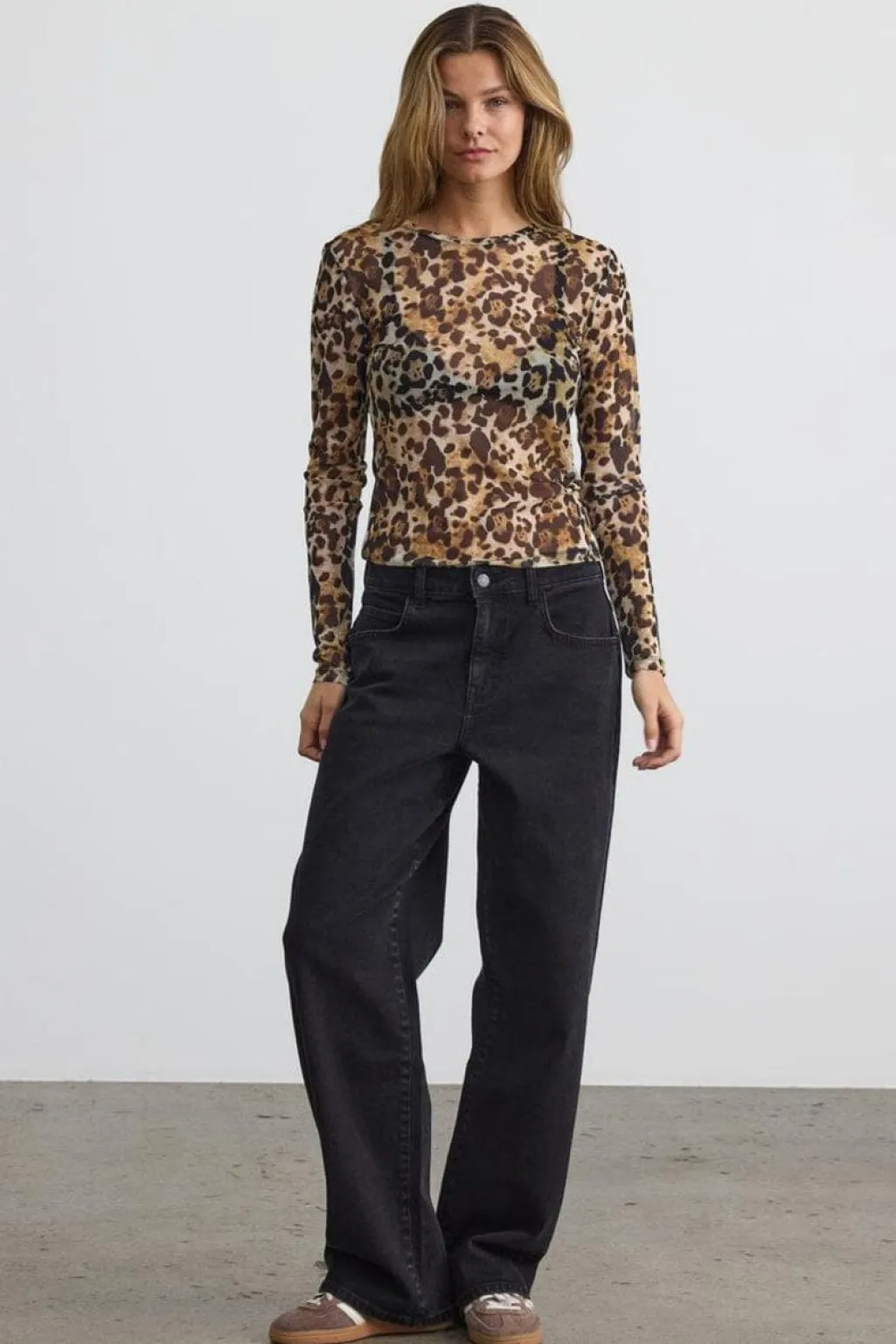 Nmjudith L/S Mesh Top Bg Fwd