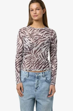 Nmjudith L/S Mesh Top Bg Fwd