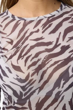 Nmjudith L/S Mesh Top Bg Fwd