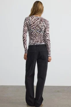 Nmjudith L/S Mesh Top Bg Fwd