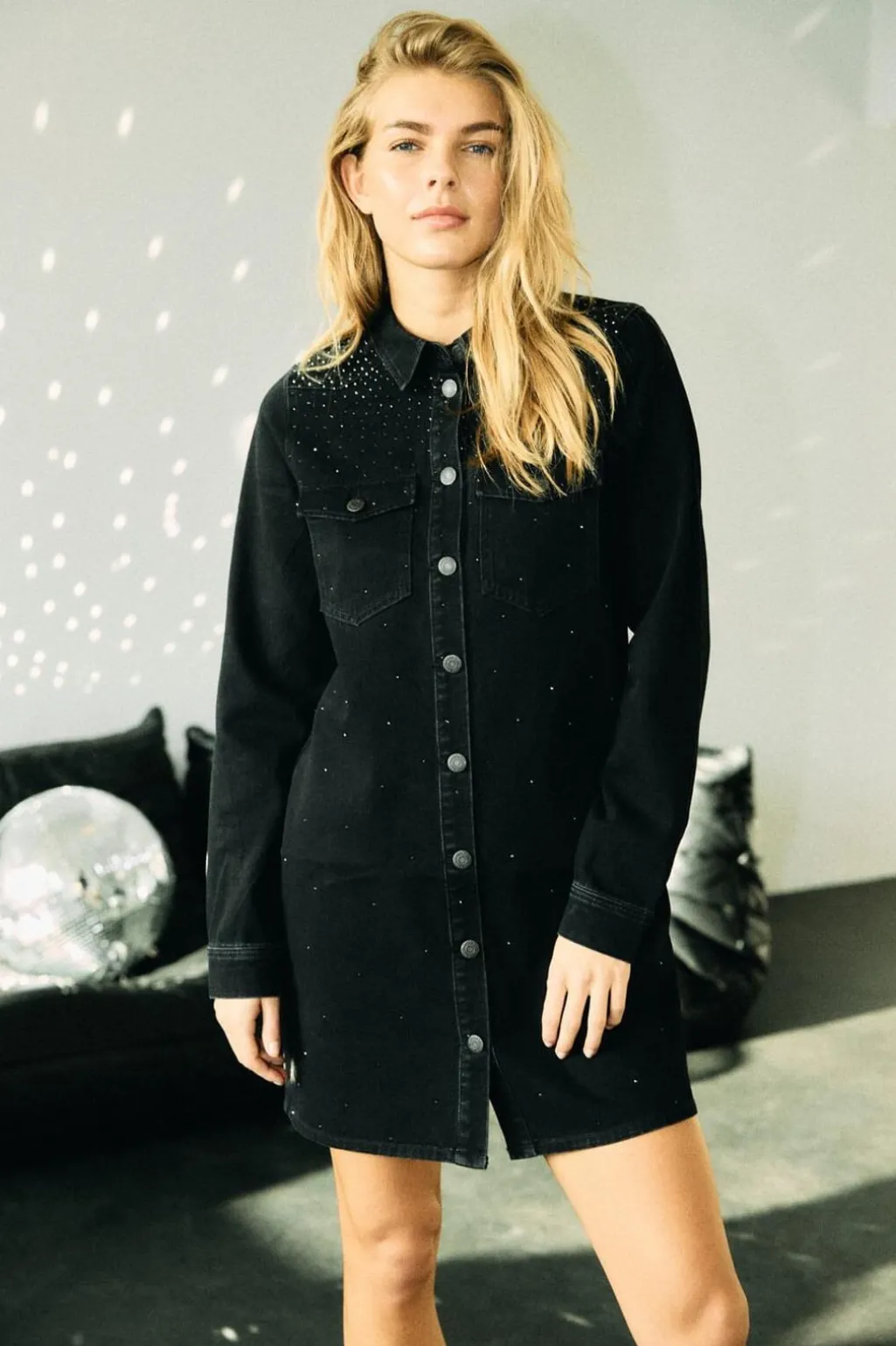 Nmkenjy L/S Bling Dress Jt183Bl