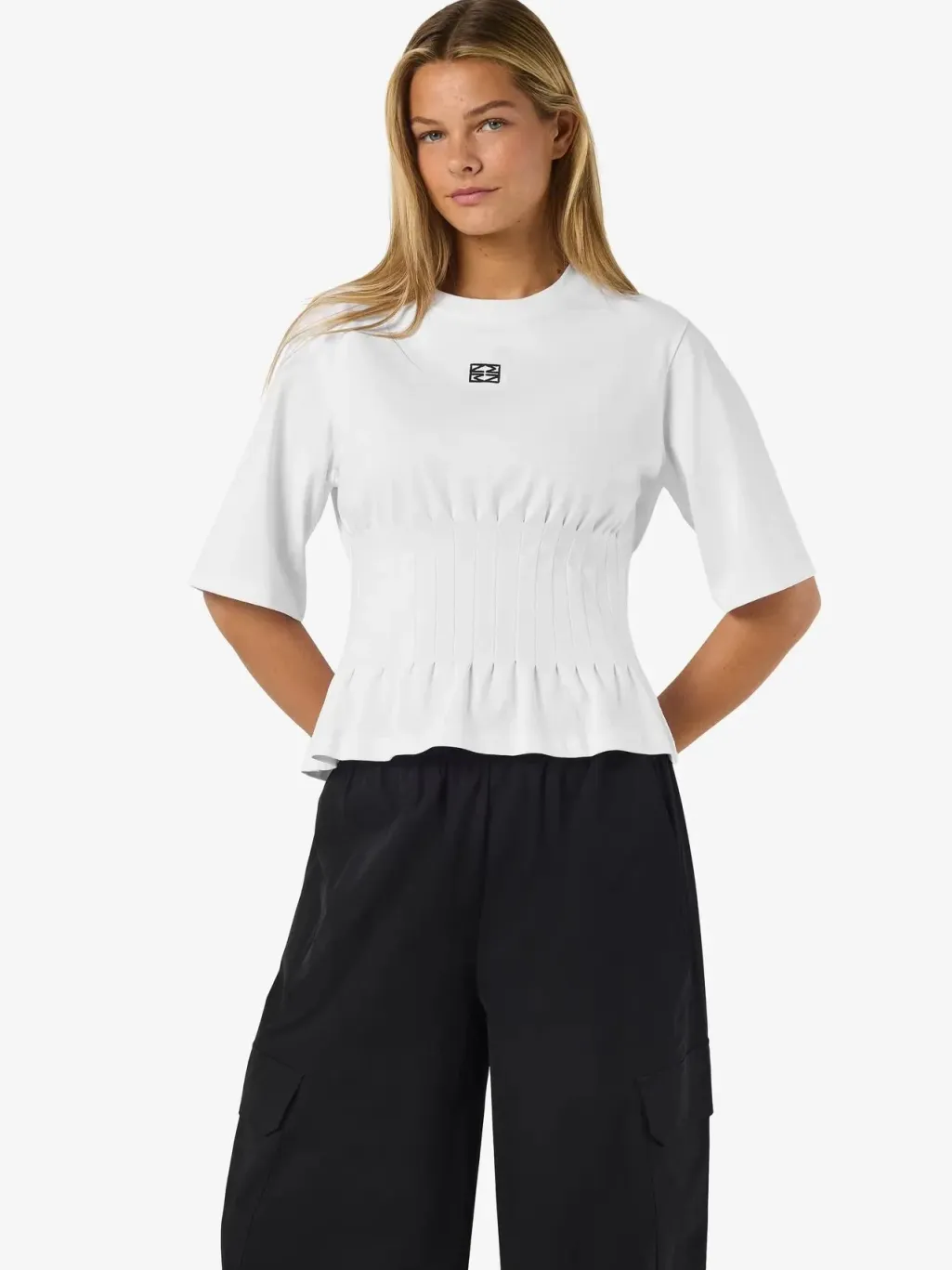 Nmkieran 2/4 Fitted Logo T-Shirt Fwd