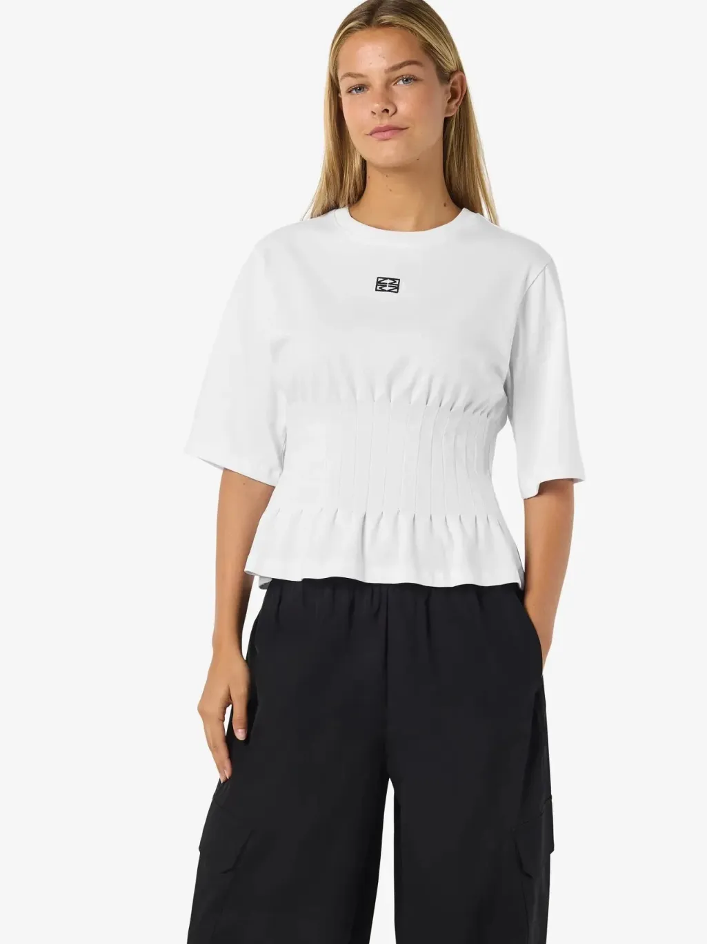 Nmkieran 2/4 Fitted Logo T-Shirt Fwd