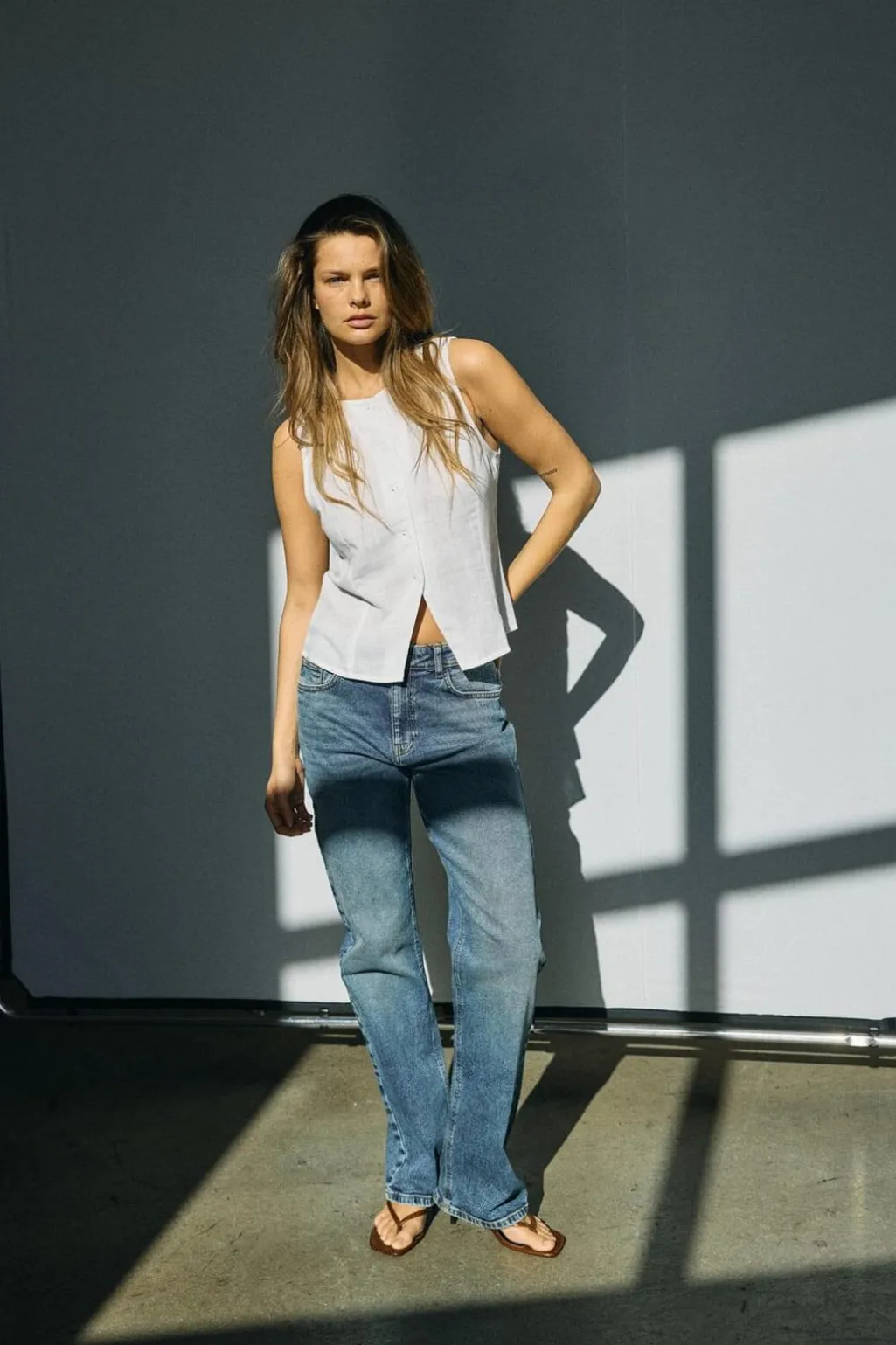 Nmmonica Straight Jean Az221Db