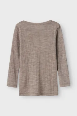Nmmwang Wool Needle Ls Top Solid