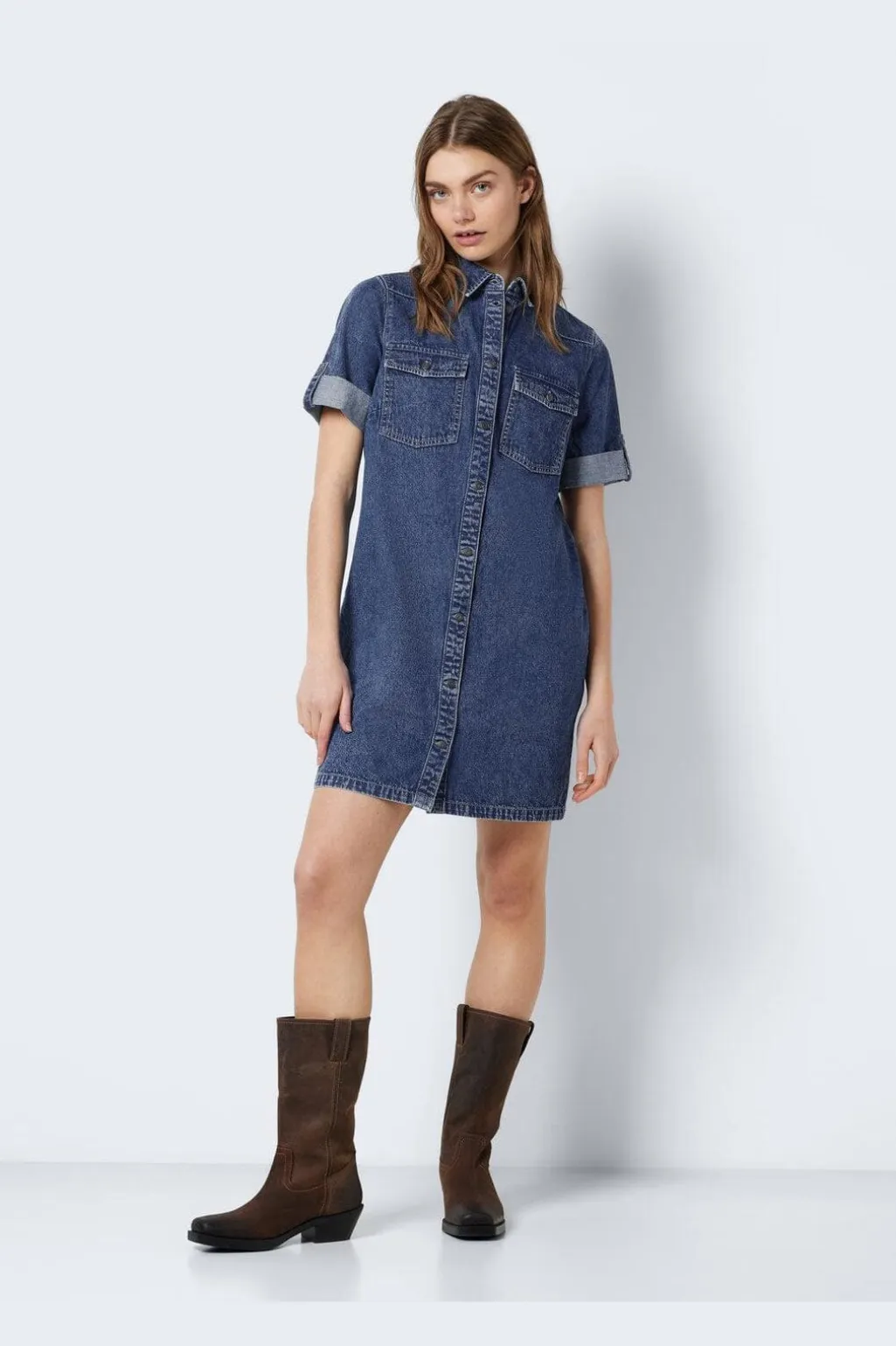 Nmnew Signe S/S Denim Dress Vi002Mb