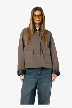 Nmnora Pu Collar Jacket Dd