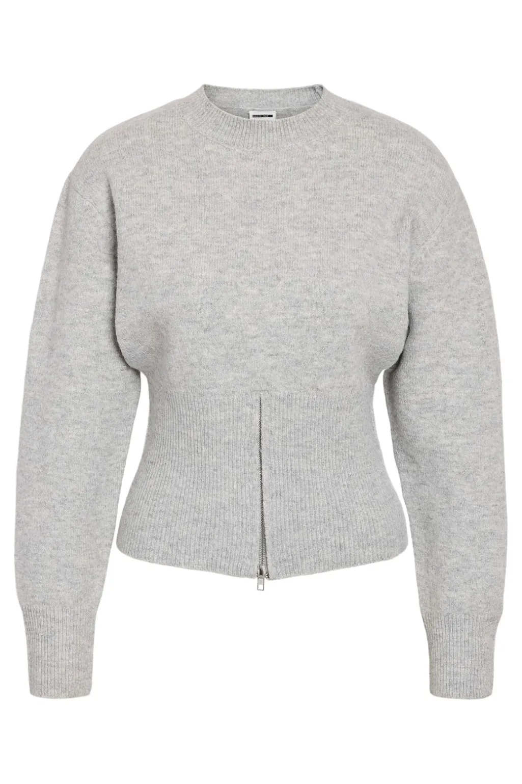 Nmsloan L/S O-Neck Zip Knit Fwd