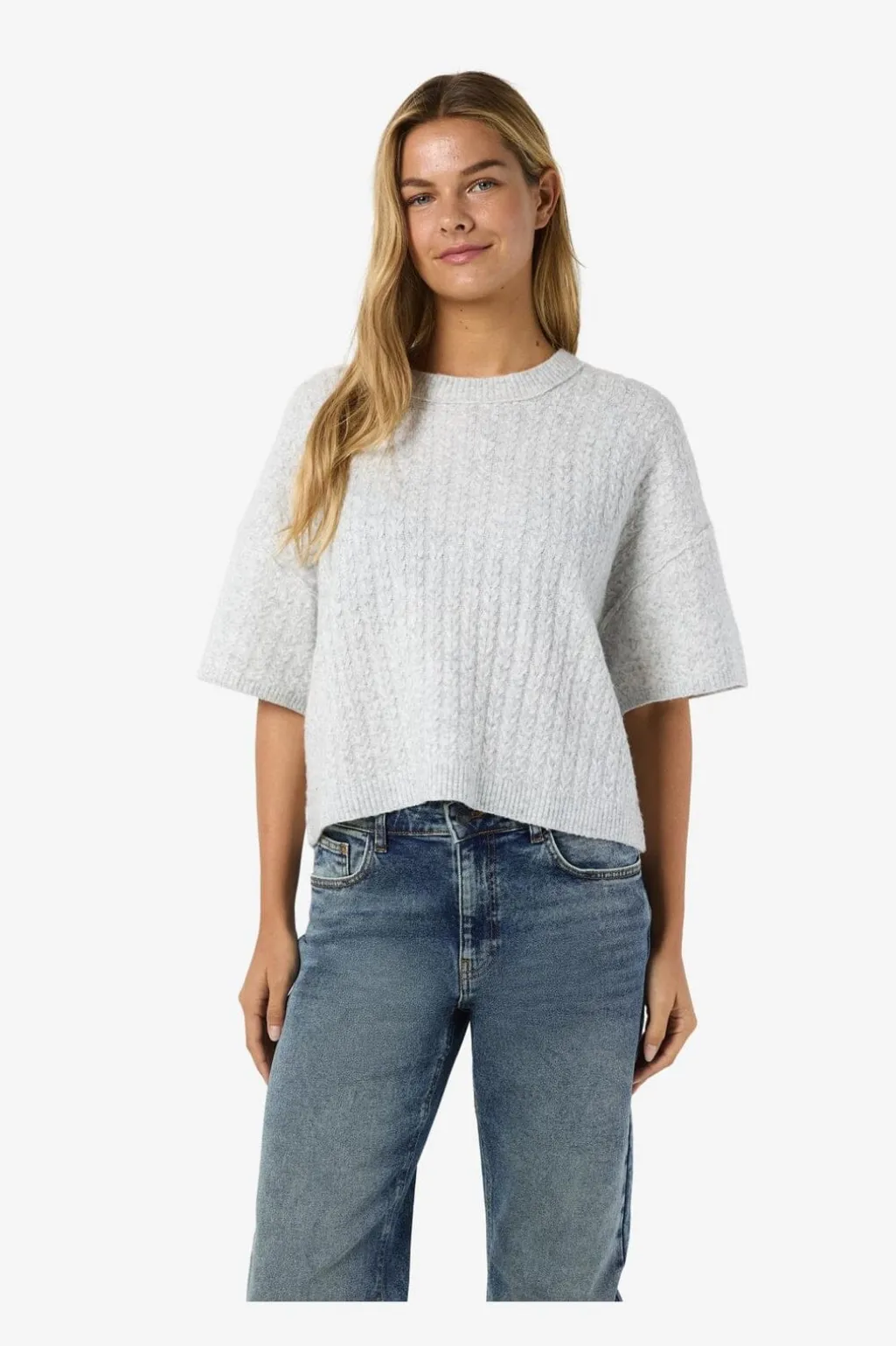 Nmsmilla S/S Cable Knit Top