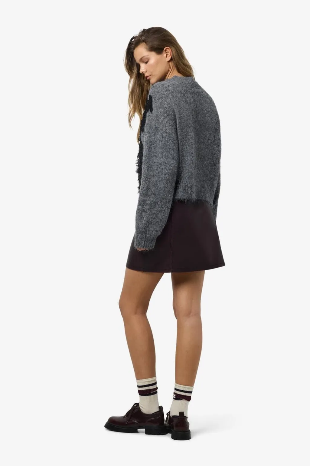 Nmsutton L/S O-Neck Lace Knit Fwd