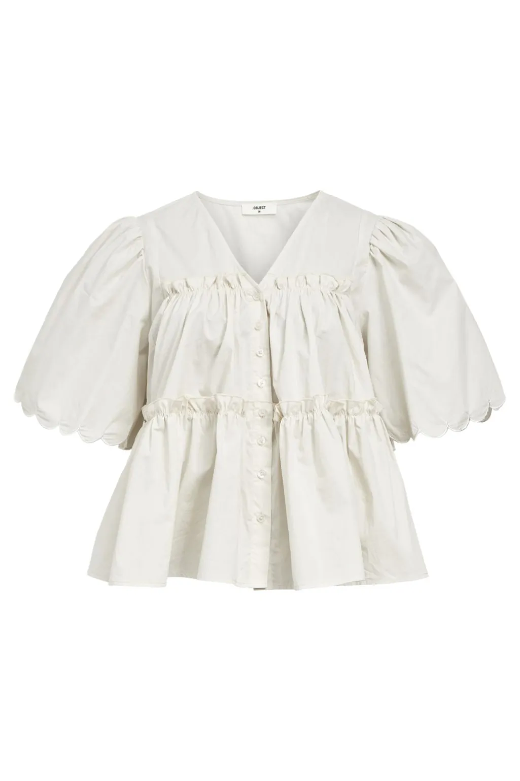 Objhope S/S Re V-Neck Top