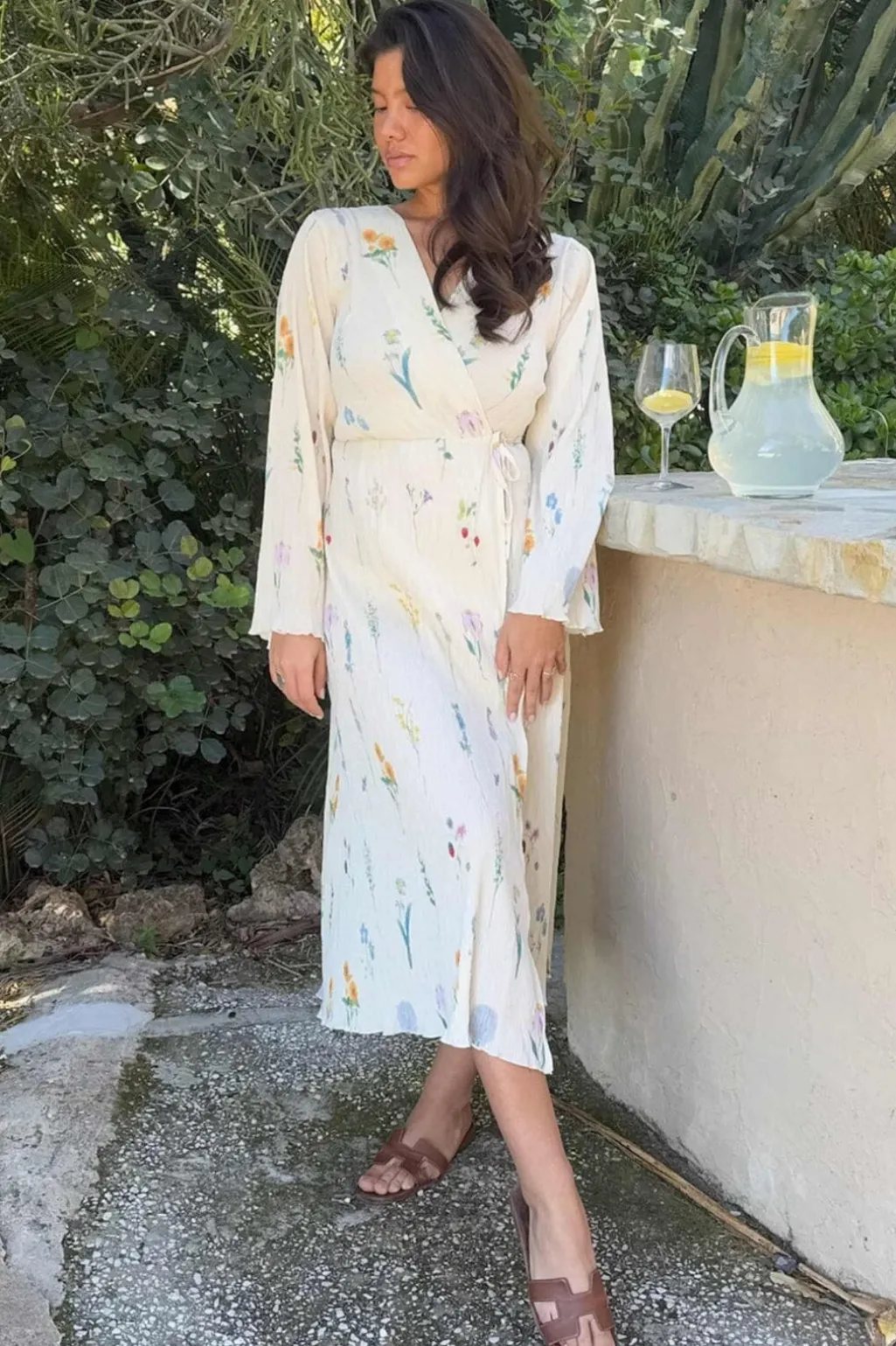 Ofeliaic Long Wrap Dress