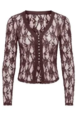 Onlalba L/S V-Neck Lace Top