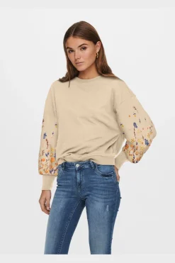 Onlbrooke L/S O-Neck Flower Swt