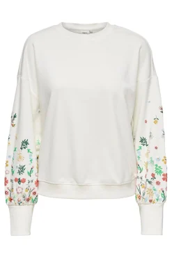 Onlbrooke L/S O-Neck Flower Swt