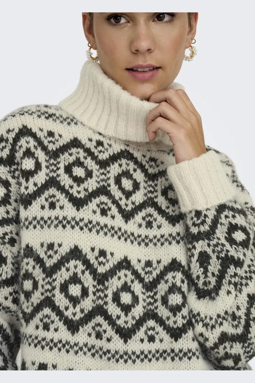 Onlcarin Life Ls Jq Loose Rolln Knt