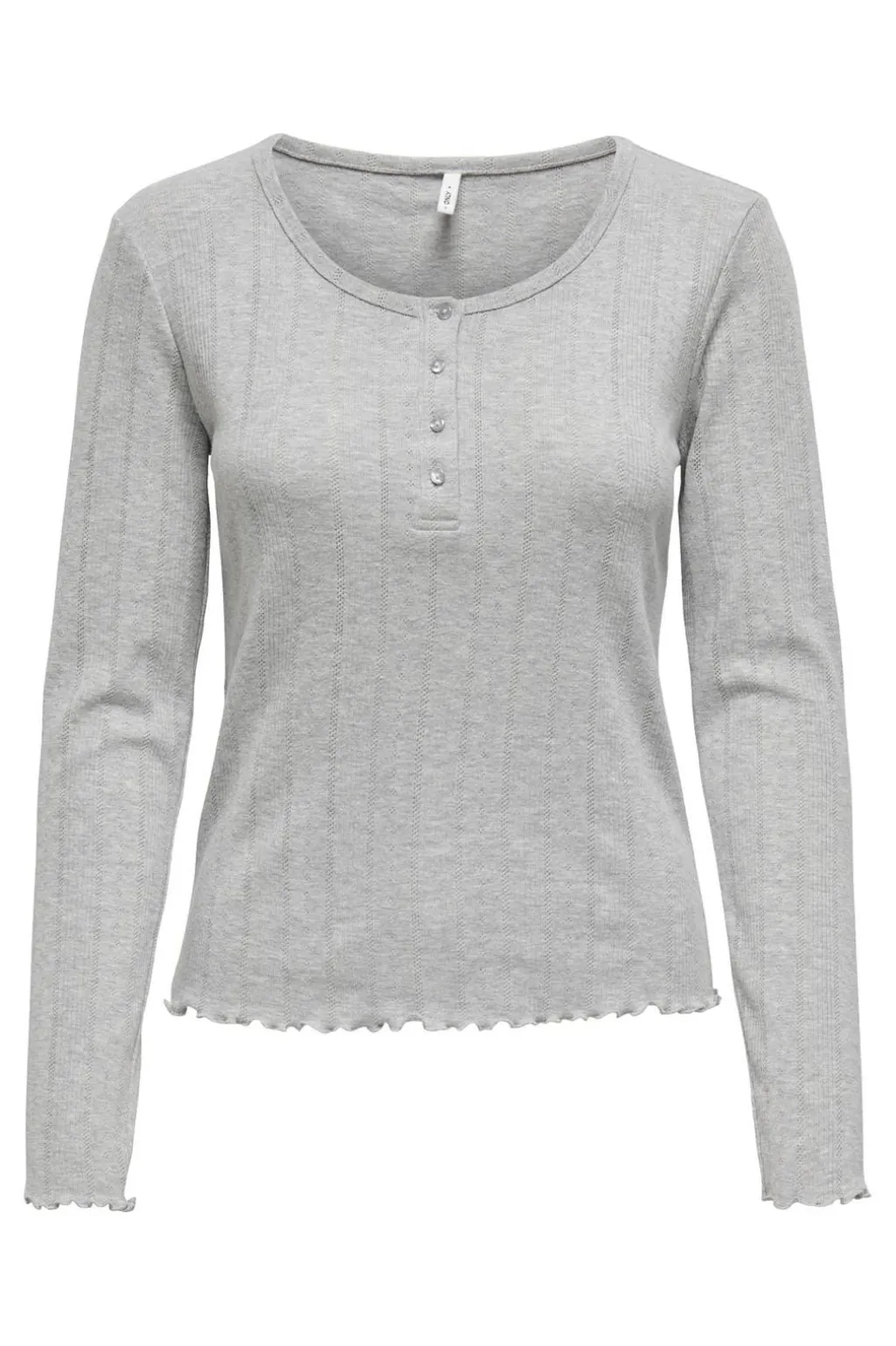 Onlcarlotta L/S O-Neck Button Top