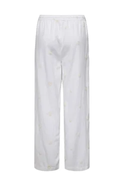 Onlcaro Linen Bl Emb Wide Pant Cc
