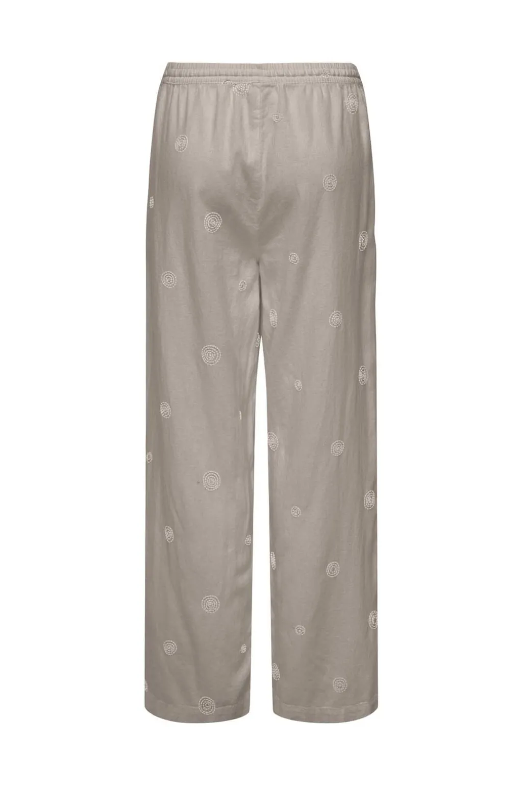 Onlcaro Linen Bl Emb Wide Pant Cc
