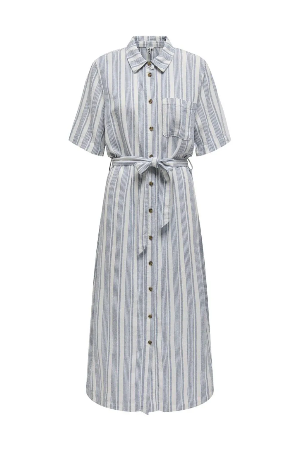 Onlcaro S/S Linen Bl Belt Dress Cc