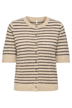 Onlchester Life Ss Stripe Cardi Cc Knt