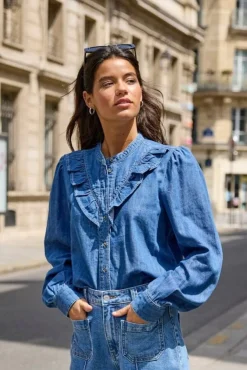 Onldasha-Sevigny L/S Frill Shirt Akm