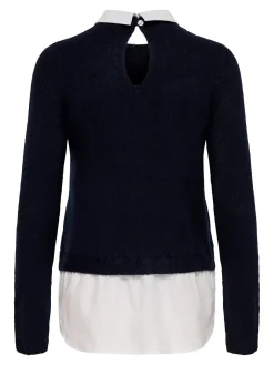 Onldolly Ls Woven Mix Pearl Pull Cc Knt