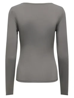 Onlea L/S 2-Way Deep Neck Top